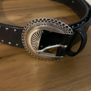 Golden Goose Black Ranch Belt